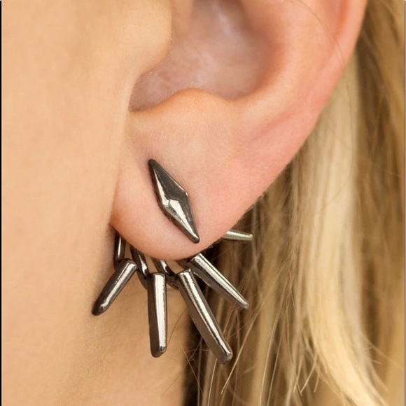paparazzi Jewelry - Extra Electric - Black Earrings